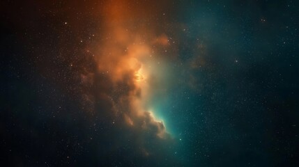 Poster - Space magnificent view of outer space and nebula. Future technologies and concept of infinity