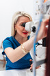 © Dusko - Beautiful female doctor ophthalmologist is checking the eye vision of senior woman in a modern clinic. Doctor and patient during medical check up in ophthalmology clinic.
