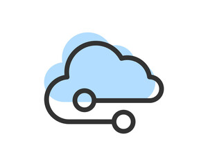 Poster - Cloud Storage And Data Transfer Vector Icon. Computing Service And Network Related Line Icons. Database And Server, Cyber Security, Digital Transformation.