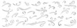 © malinka_bond - Set of swirling and curved lines depicting wind gusts, suitable for various design purposes