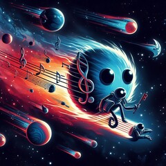 Poster - Starbound Symphony An animated adventure where musical notes are