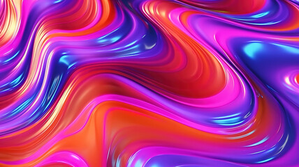 Poster - Incredible Abstract and Futuristic Design with Vibrant Gradient and Metallic Shine