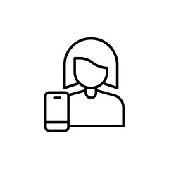 Poster - Gen z outline icons, minimalist vector illustration ,simple transparent graphic element .Isolated on white background