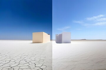Poster - two tone split divided horizontally or vertically with contrasti