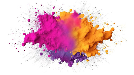 Wall Mural - gorgeous holi festival of colors in india celebration. frame template