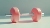 aktywny styl życia, fitness, hantle, trening, zdrowie, wellness, ikona 3D, pastelowe kolory, minimalistyczne, siłownia, ćwiczenia, siła, wytrzymałość, sport, aktywność fizyczna, zdrowe nawyki, motywac