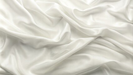 Soft white wrinkled fabric background for graphic design or wallpaper
