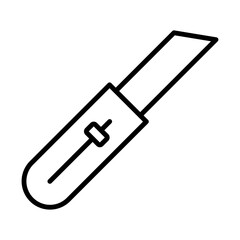 box cutter line icon