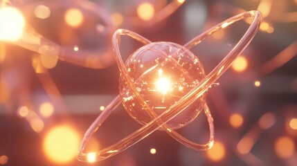 Poster - Swirling Electrons in Atomic Structure Visualization