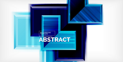 Fototapete - Arrow symbols created with 3d effects and line texture geometric abstract background