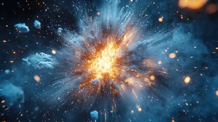 Poster - Dramatic Molecular Explosion with Energy Waves