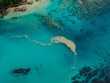© artifirsov - Trash in ocean water. Ocean pollution, plastic in water on Bali. Aerial view.