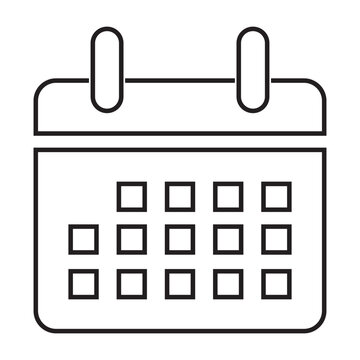 Calendar vector  icon . Vector illustration.  EPS 10/AI