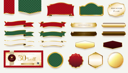 Wall Mural - a set of luxurious vintage labels