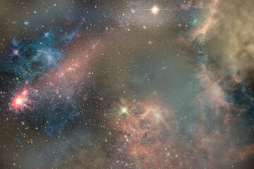 Wall Mural - starry colorful universe with stardust background