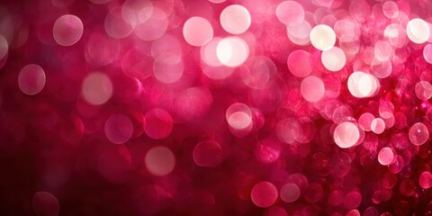 Poster - pink bokeh lights on dark background