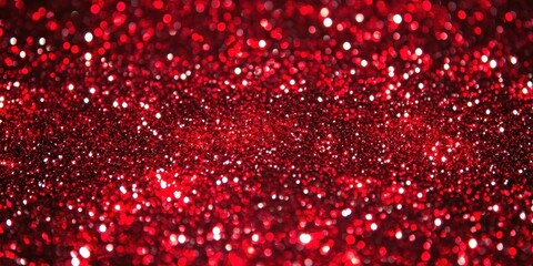 Poster - shimmering red glitter background in chaotic pattern