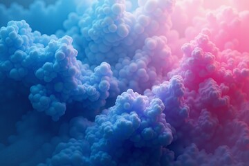 Leinwandbilder - abstract fluid shapes in vibrant blue and pink hues The swirling patterns create a sense of motion and depth