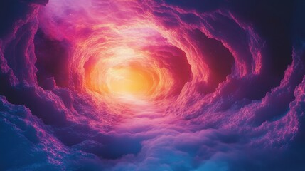 Wall Mural - neon abstract landscapes with surreal glow