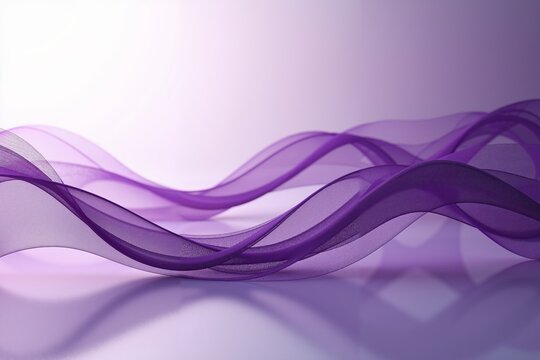 smooth flowing purple and pink abstract shapes creating a sense of movement and fluidity against a soft gradient white background