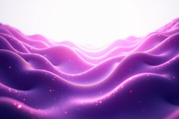 Leinwandbilder - smooth wavy purple surface with glowing pink neon lines creating a flowing futuristic aesthetic