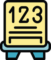 Poster - Queue management system showing 123 number, concept of waiting in line