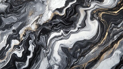 Poster - Ancient drawing technique showcasing natural elegance with a marbleized effect featuring swirling patterns reminiscent of marble textures