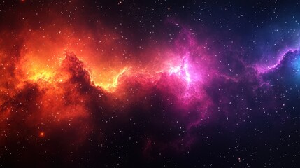 Wall Mural - vibrant galaxy nebula in outer space