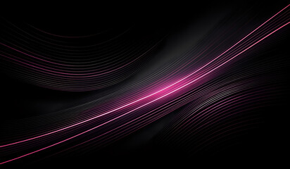 Wall Mural - Dark grey background with pink glowing lines for social media post, business, advertising events