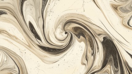 Poster - Ancient drawing technique showcasing natural elegance with a marbleized effect featuring swirling patterns reminiscent of marble textures