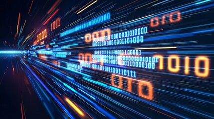 Leinwandbilder - Dataflow concept. Analyzing, querying, visualizing complex information. Neural network for stocks. Data mining. Business analytics.