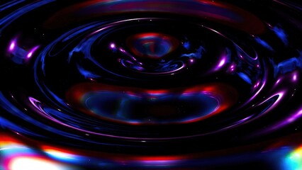 Poster - Colorful glass waves. Computer generated 3d render