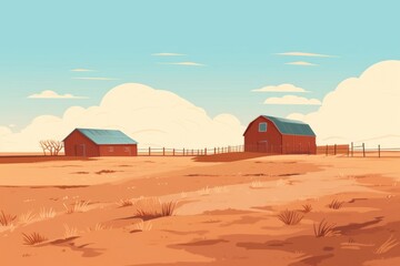 Canvas Print - farm architecture building outdoors.