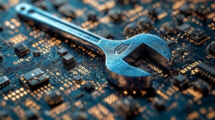 Poster - Technology Repair, Troubleshooting, and Maintenance Concept.