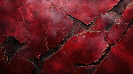 Poster - close up of an abstract dark red stone texture with high resolution reflecting seasonal color trends