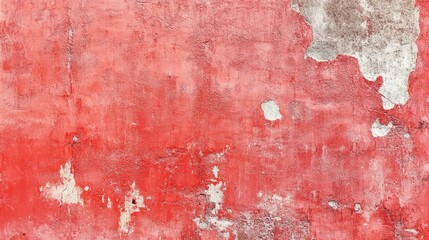 Poster - vibrant bright red low contrast concrete textured background an empty colorful wall ideal for text o