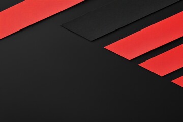 Poster - A striking composition featuring black and red rectangular strips against a dark background, ideal for design and creative projects.