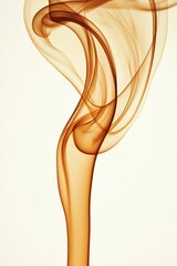 Poster - A mesmerizing swirl of brown smoke gracefully dancing in the air, creating an elegant and abstract pattern against a soft background.