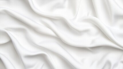 Poster - elegant white satin fabric, showcasing smooth textures and gentle drapes, perfect for fashion, texti