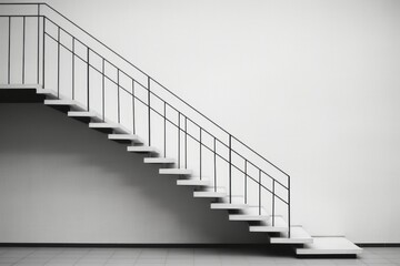 Wall Mural - Minimal space architecture staircase handrail.