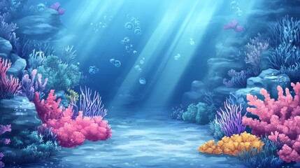 Wall Mural - Dive into the depths of a thriving coral reef, breathtaking underwater tapestry of color and life