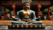 © Siasart Stock - Buddha Statue in Rain -  Realistic Image