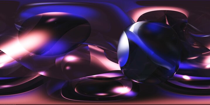 HDRI, environment map , Round panorama, spherical panorama, equidistant projection, panorama 360, Multicube, abstract background, kaleidoscope, 3d rendering