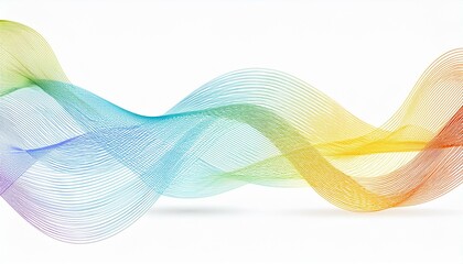  abstract colorful flowing wave lines isolated on white background design element for technology science modern concept