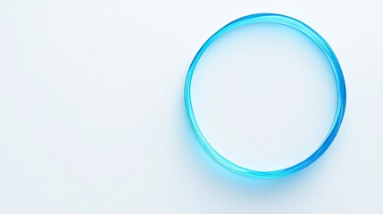 Leinwandbilder - Blue circle symbol on a clean white background, representing diabetes awareness, with space for educational text
