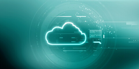 Poster - 2d illustration abstract cloud background