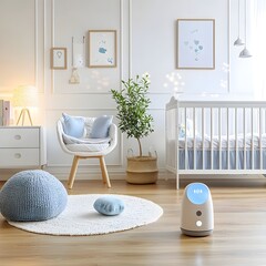 Poster - Cutting Edge Smart Nursery with AI Powered Baby Monitors and Automated Relaxation Aids