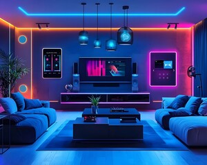 Poster - Synchronized Smart Home Party Mode with Dynamic Lighting  Immersive Music  and AI Powered Entertainment Suggestions