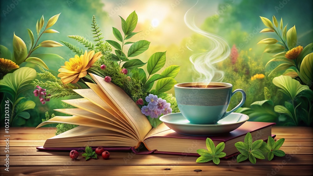 Reading Invitation Card Design Reading Club Invitation Card Design with Books and Botanical Elements ...