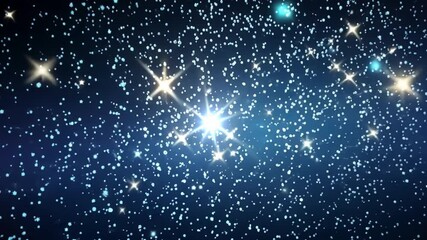 Leinwandbilder - Celestial Spark: A mesmerizing cosmic scene of countless shimmering stars and a radiant central star, evoking wonder and dreams.
